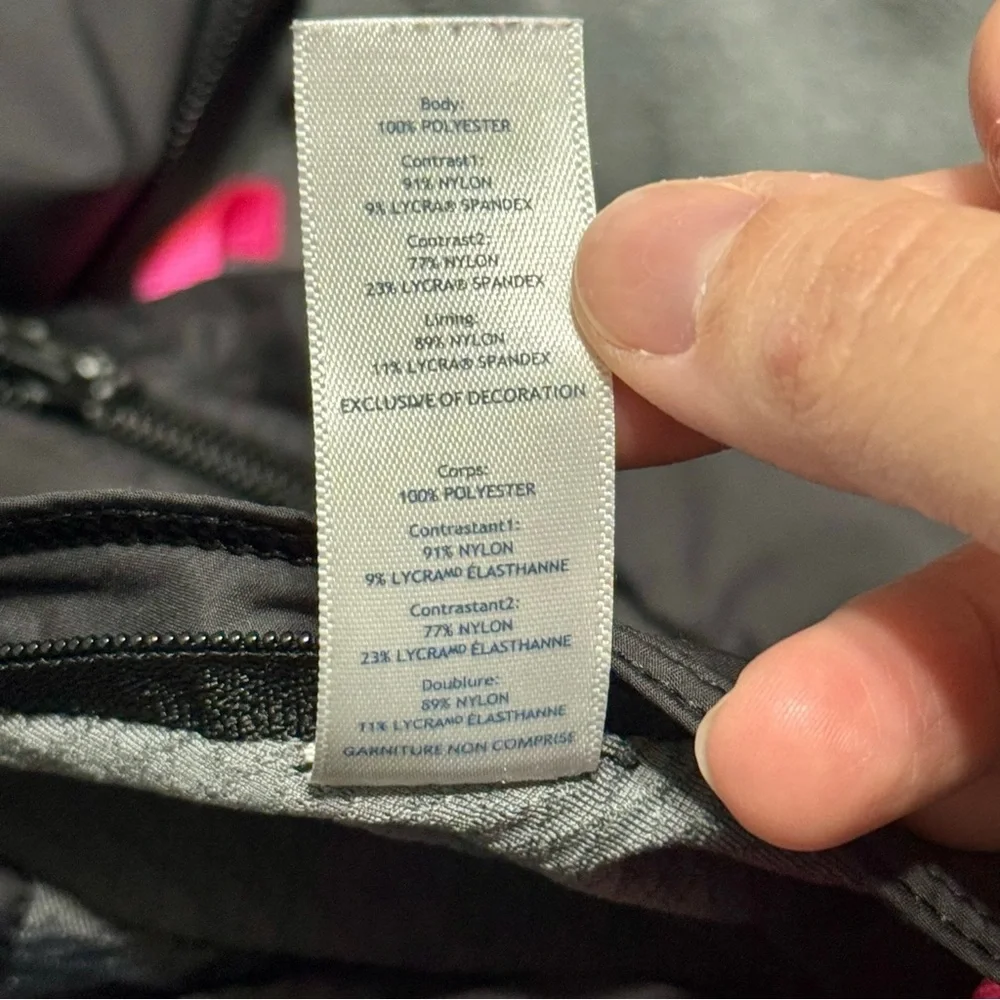 Ivivva By Lululemon Girls Reversible Jacket Black and Gray Size 12